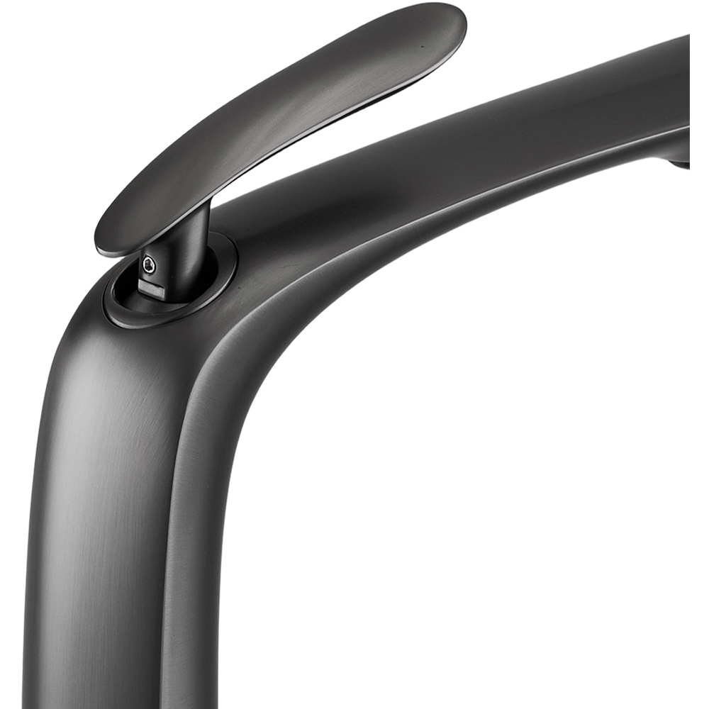 Living and Home Gunmetal Grey Metal Basin Mixer Tap Image 5