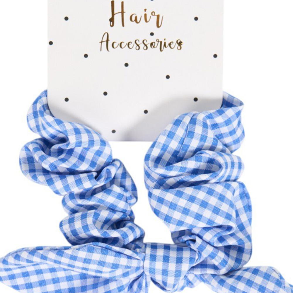Bow Scrunchie Blue Image 2