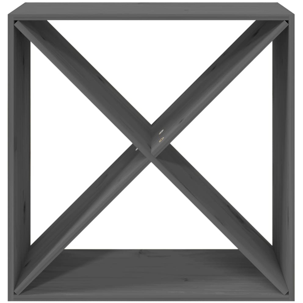 vidaXL 4 Shelf Grey Freestanding Wine Cabinet Image 4