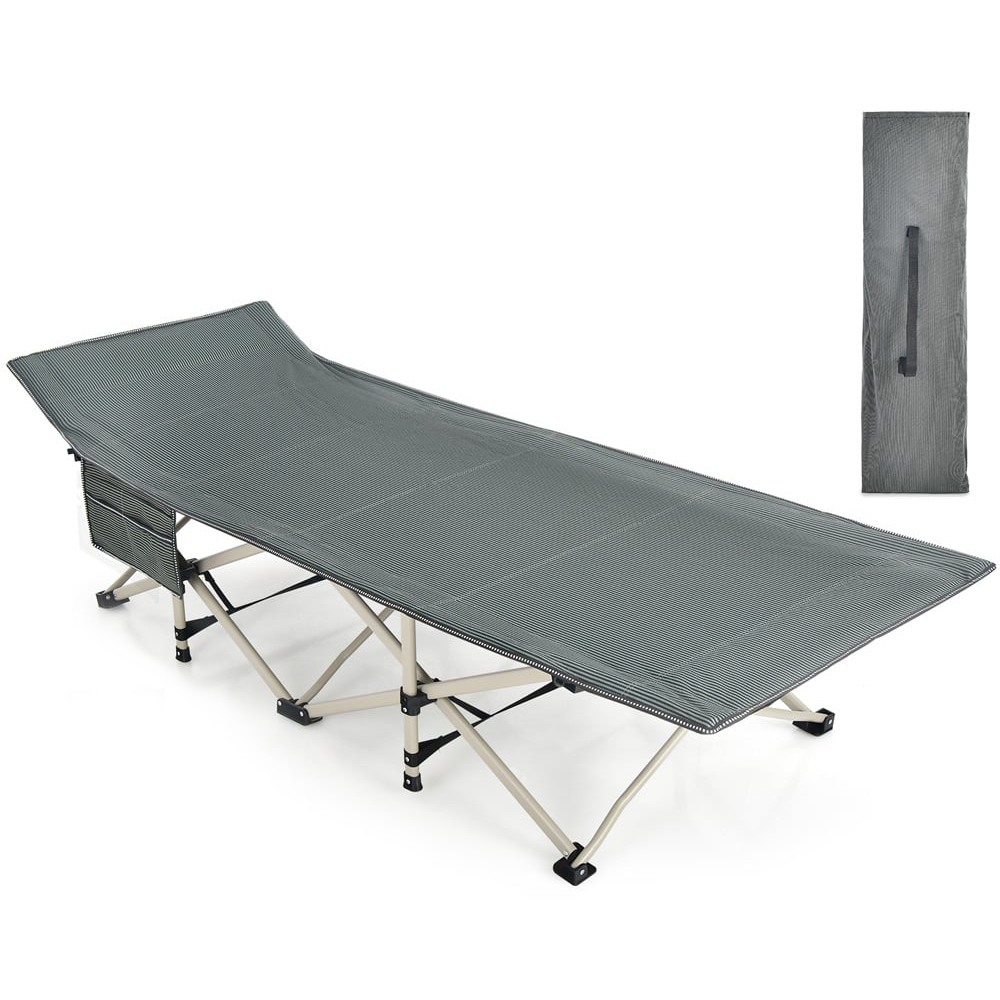 Costway Grey Portable Oversized Camping Bed with Bag Image 1