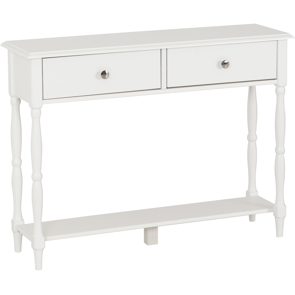 Seconique Stratford 2 Drawer White Console Table Image 2
