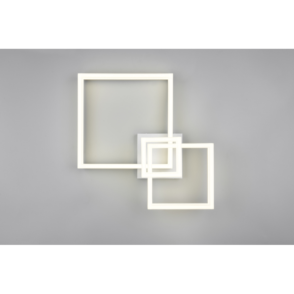 TRIO Camino Matt White Square LED Ceiling Light Image 3