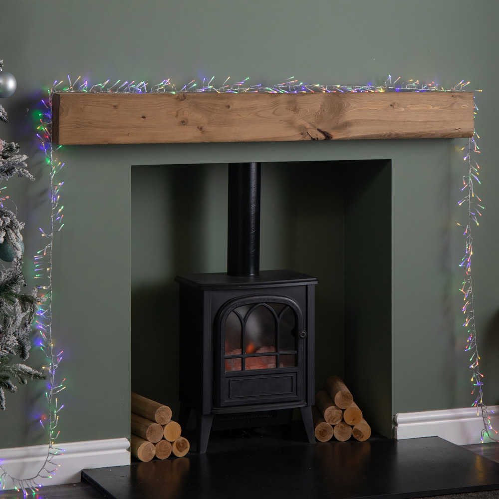 Samuel Alexander 720 Multi Coloured LED Clear Cable Christmas Cluster Light 9.3m Image 4