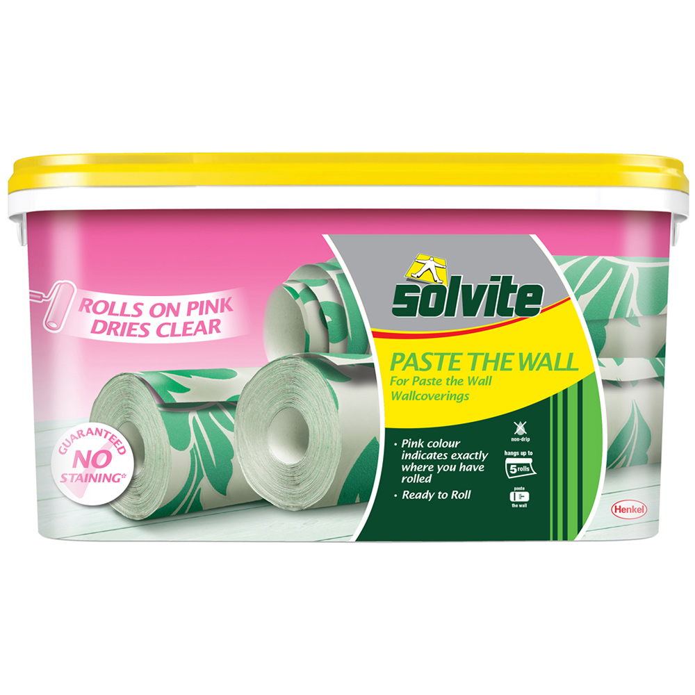 Solvite Pink Paste the Wall Wallpaper Paste 5 Roll Image 1