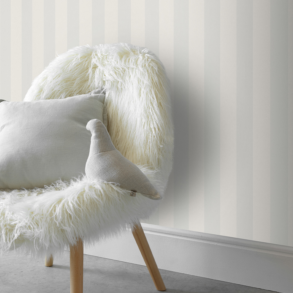 Erismann Dylis Stripe Grey and Rose Gold Wallpaper Image 4