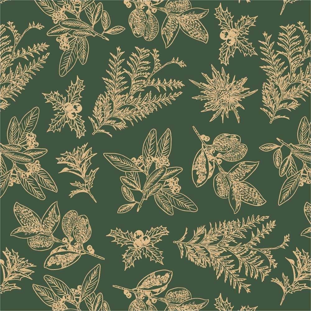 Wilko Winter Fables Foliage Roll Wrap 4m Image 3