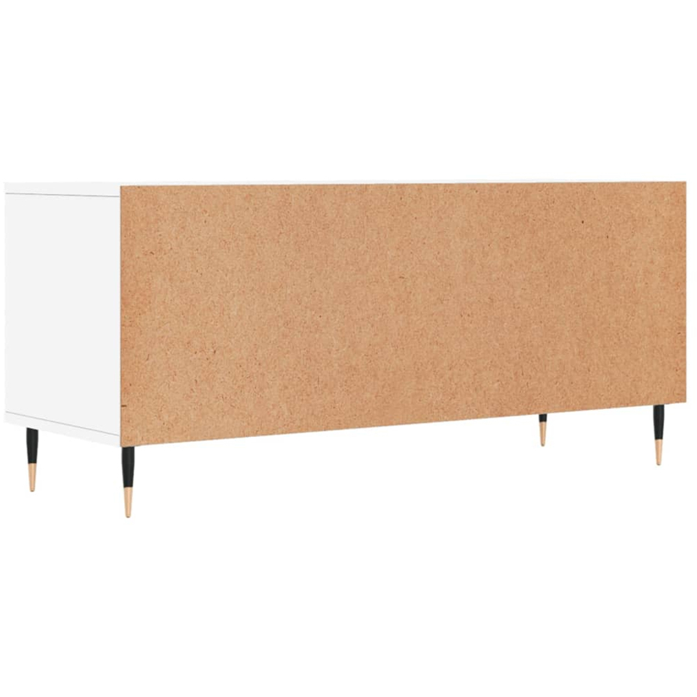 vidaXL 2 Drawer 2 Shelf White TV Cabinet Image 8