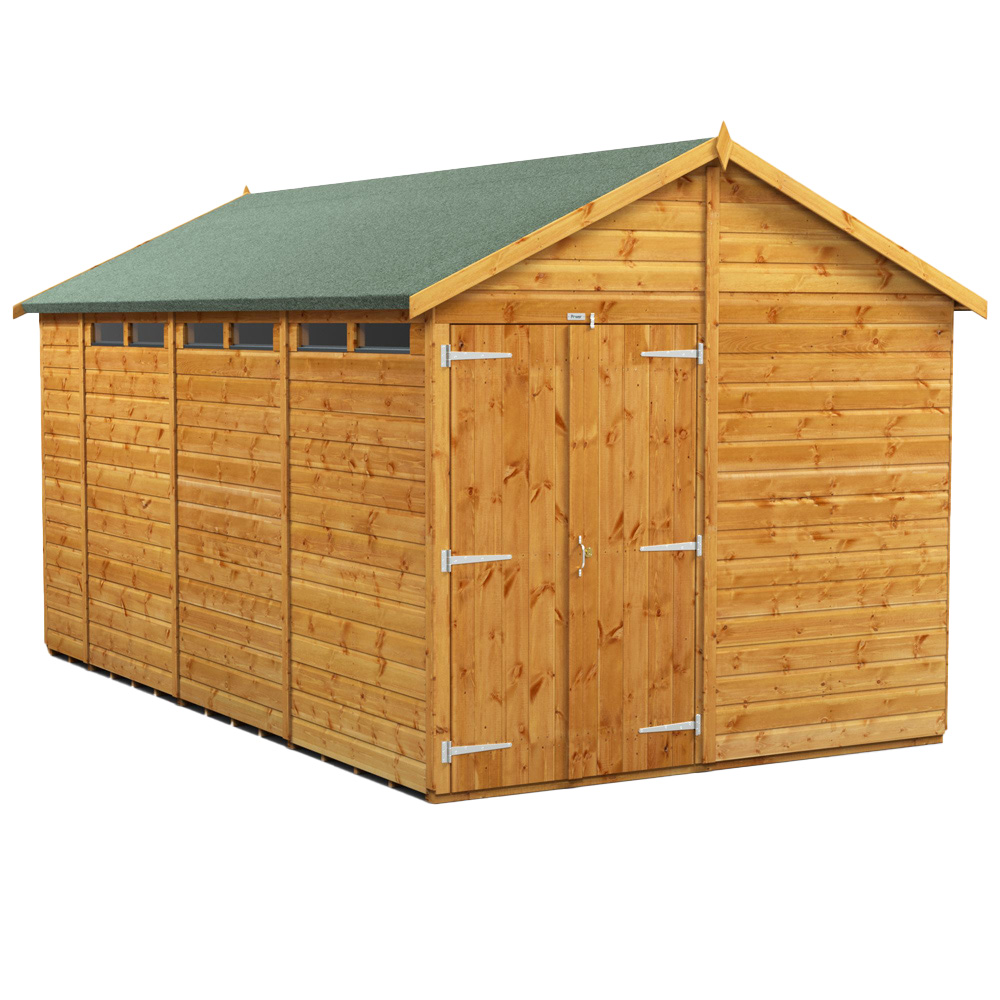 Power Sheds 14 x 8ft Double Door Apex Security Shed Image 1