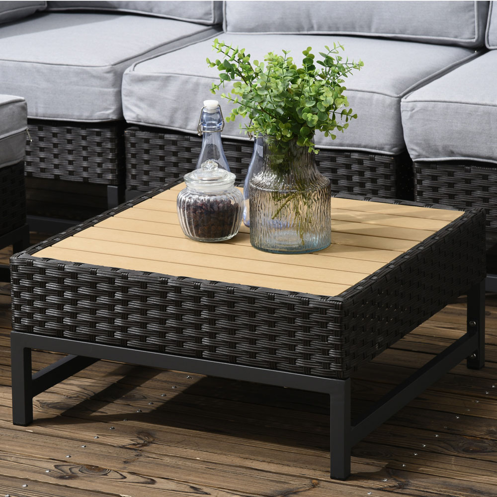 Outsunny 5pc Rattan Corner Set Brown Image 3
