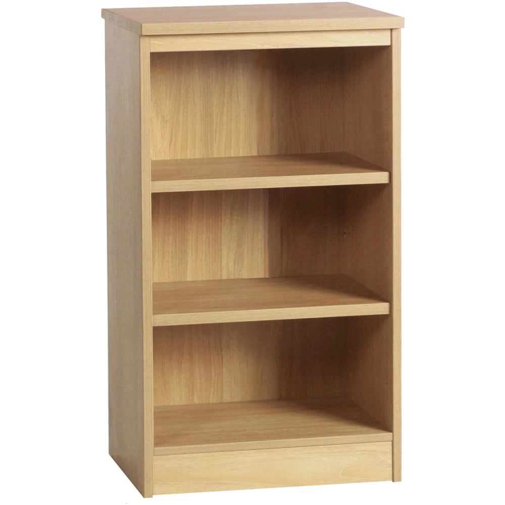 R White Cabinets 3 Shelf Classic Oak Mid Height Bookcase Image 2