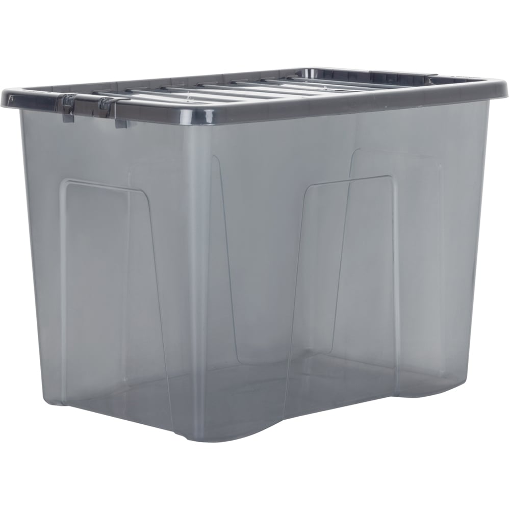 Wham 80L Smoke Crystal Storage Box with Lid 4 Pack Image 4