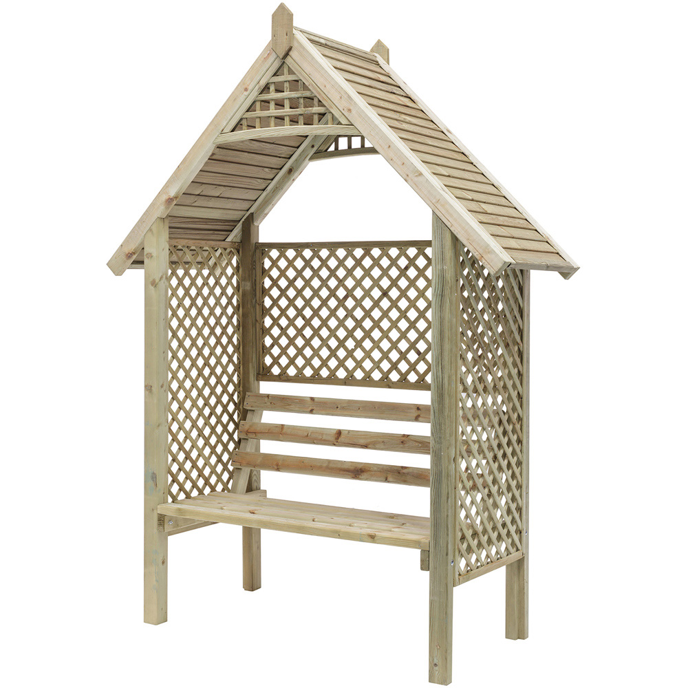 Shire Valencia 2 Seater 4 x 2ft Pressure Treated Arbour Image 2