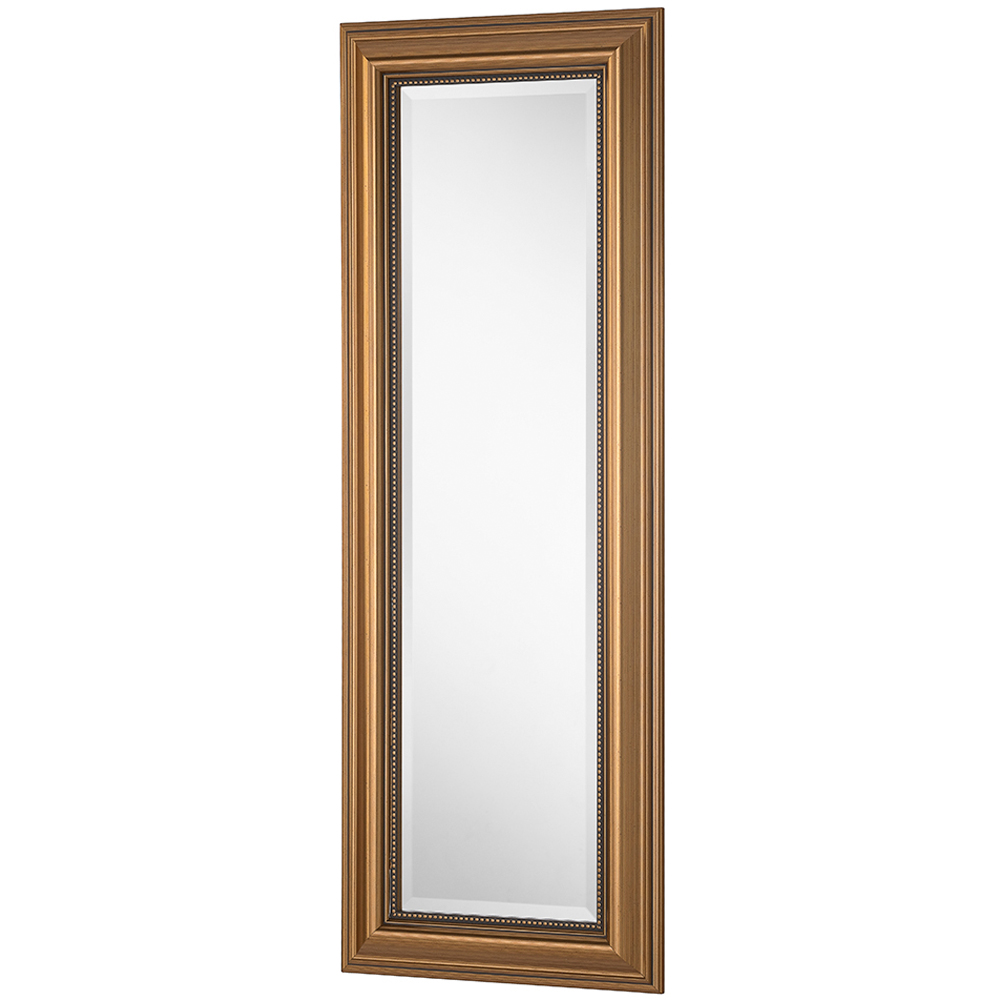 Yearn Gold Classic Beaded Framed Dressing Mirror 131 x 47cm Image 1