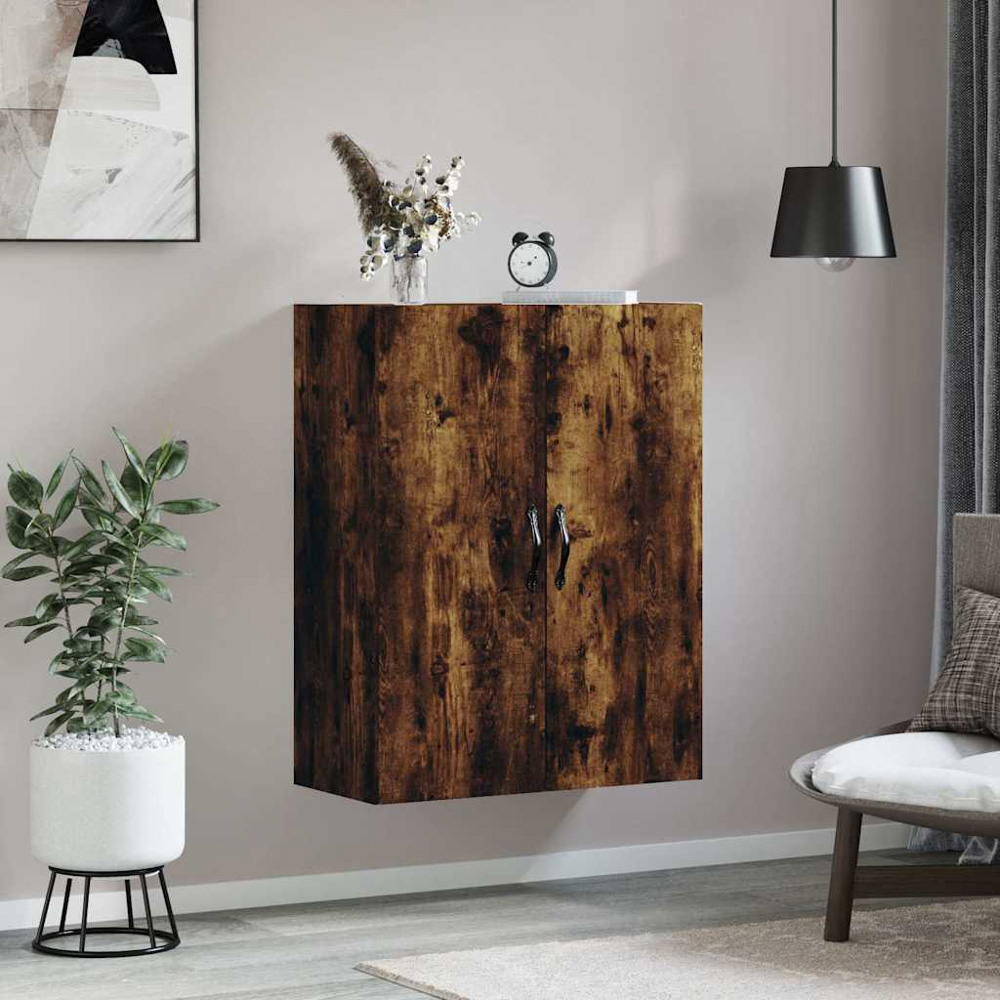 vidaXL 2 Door Smoked Oak Wall Mounted Cabinet Image 9