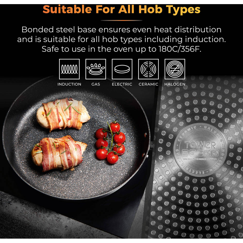 Tower Precision 32cm Black Forged Aluminium Non-Stick Frying Pan Image 5