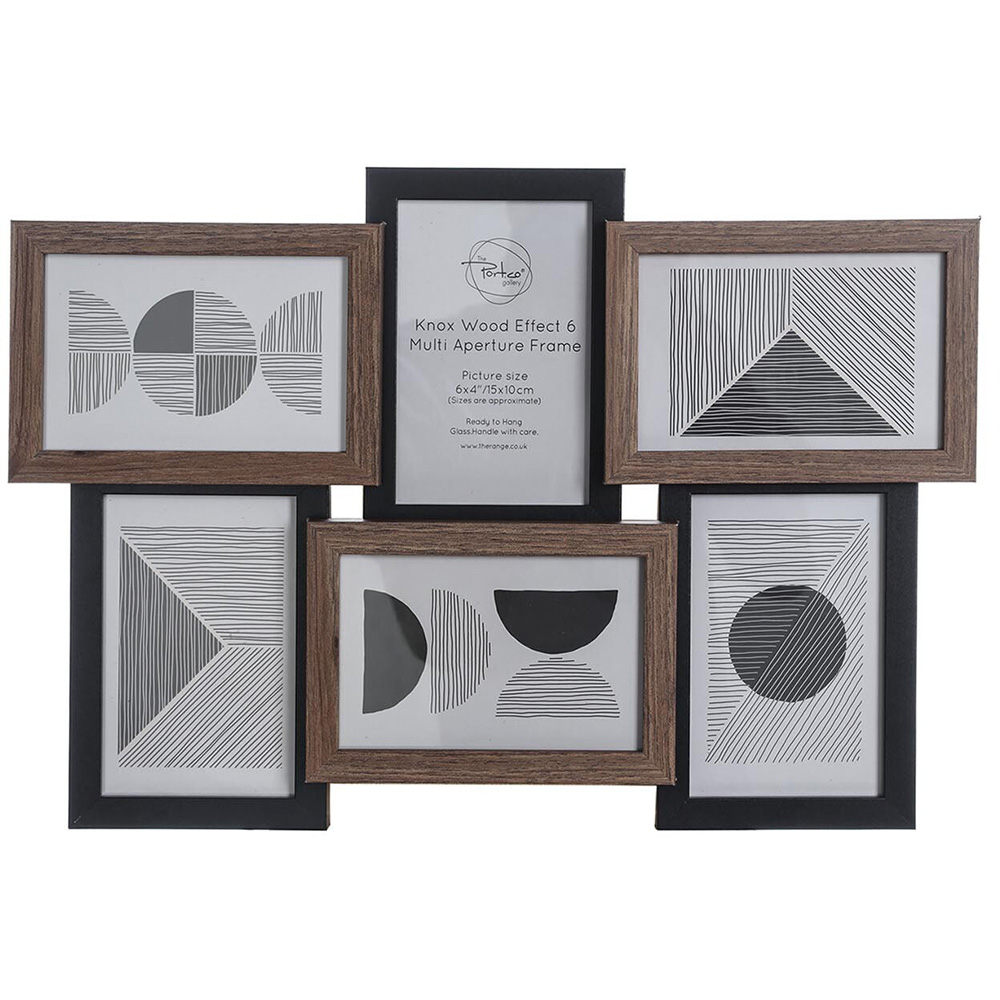 The Port. Co Gallery Knox Wood Effect Multi Aperture Photo Frame Image