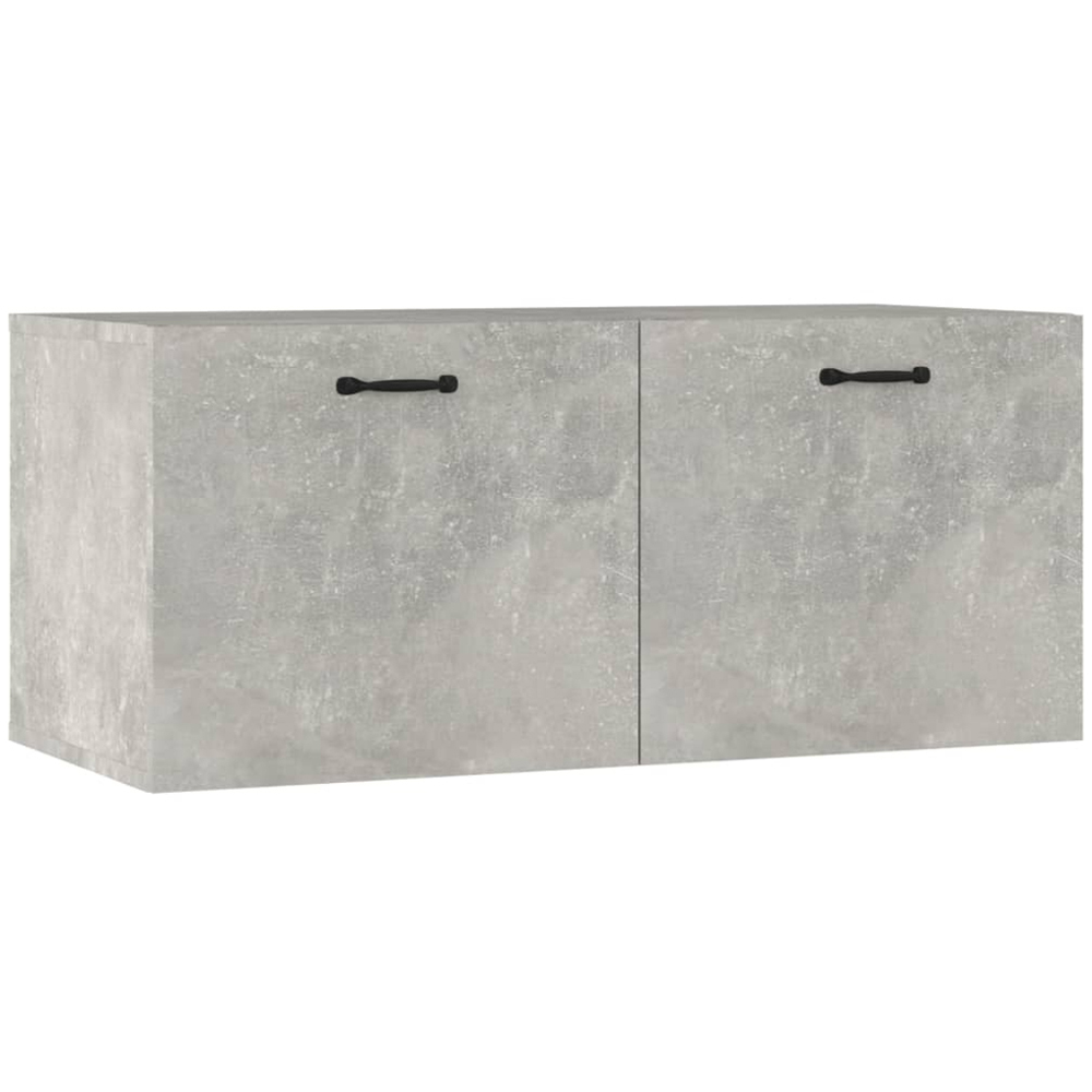 vidaXL 2 Door Concrete Grey Wall Cabinet Image 2