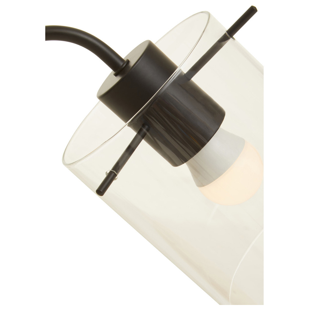 Premier Housewares Matte Black Curved Table Lamp Light Image 5