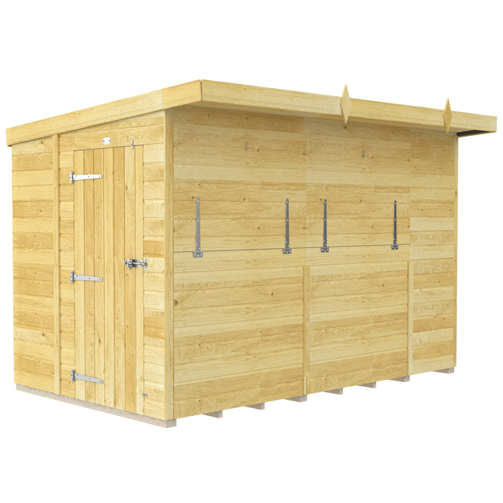 DIY Sheds 10 x 6ft Single Door Pressure Treated Tongue and Groove Timber Outdoor Bar Shed Image 3