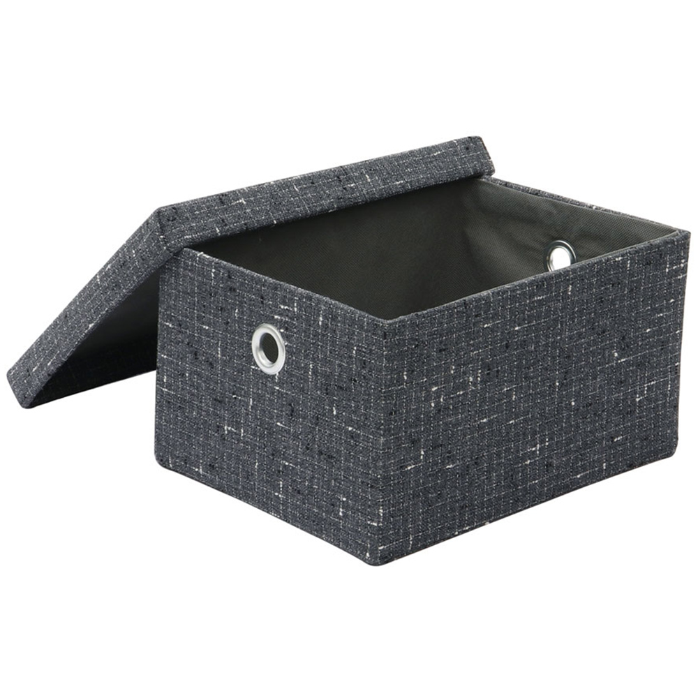 JVL Urban Rectangular Paper Storage Box with Lid 3 Piece Image 6