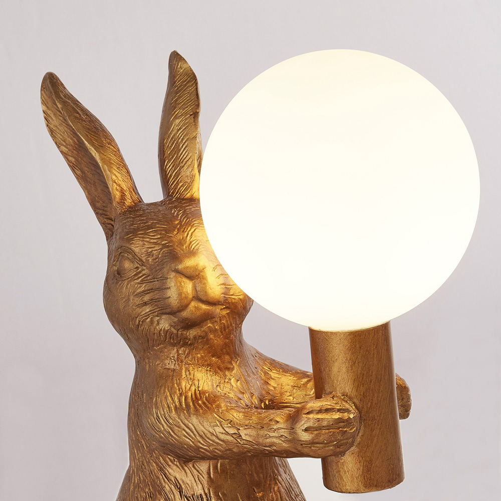 Lighting Collection Gold Rabbit Table Lamp | Wilko