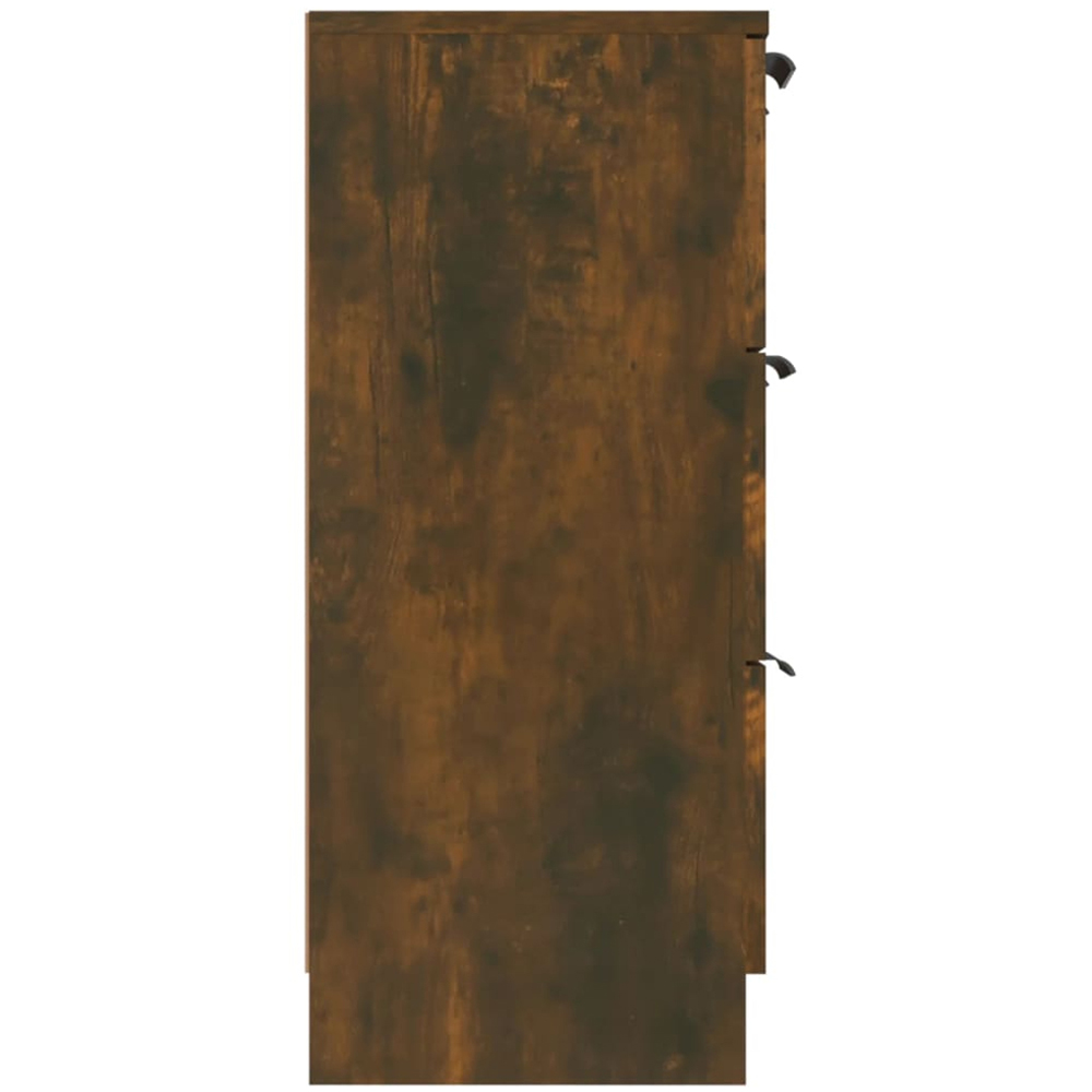 vidaXL 3 Drawer Smoked Oak Sideboard Image 6