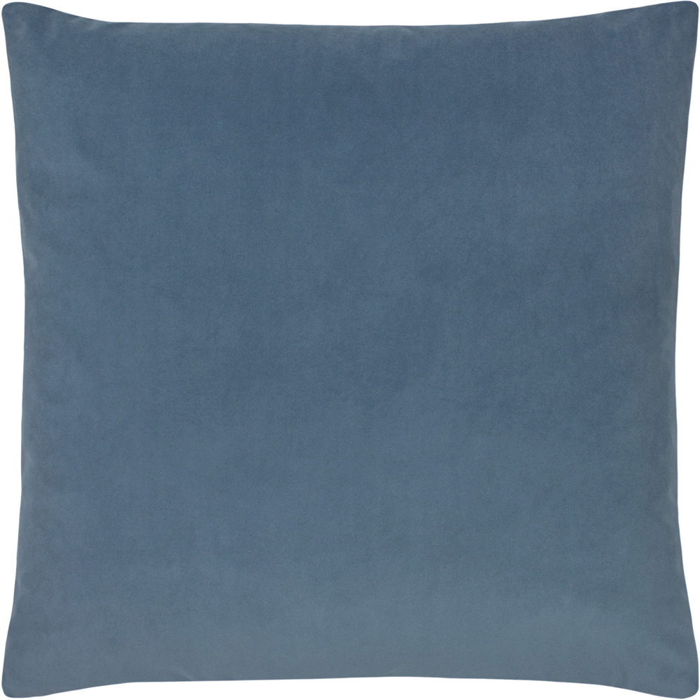 Paoletti Sunningdale Wedgewood Square Velvet Cushion Image 1
