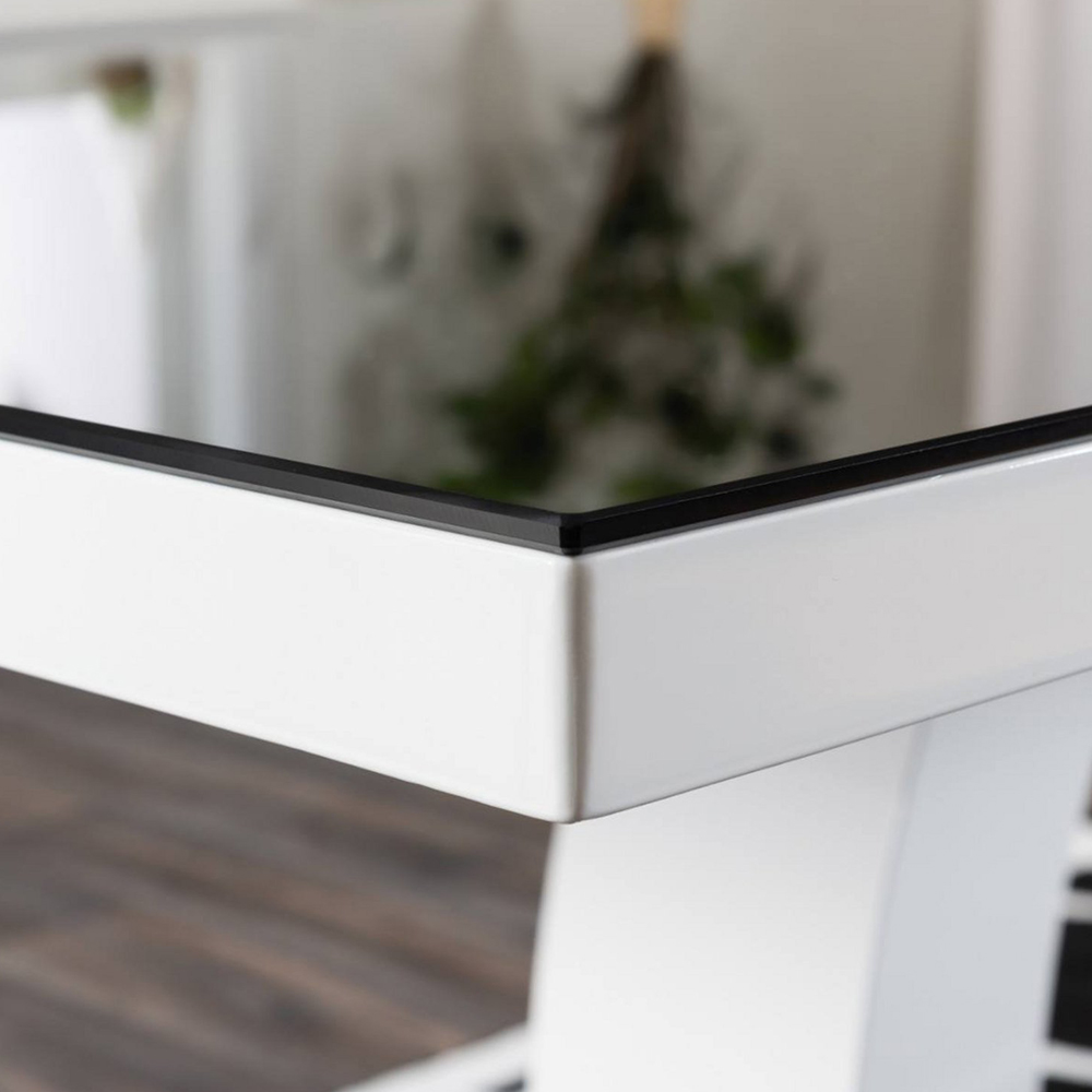 Furniturebox Lucia Cesano 6 Seater Dining Set Black Gloss and Mustard Yellow Image 5