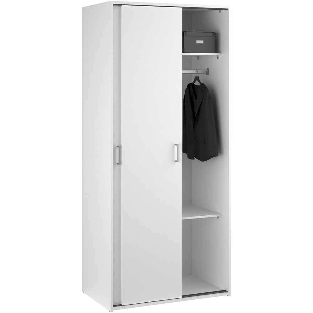 Florence Space 2 Door White Sliding Wardrobe Image 6