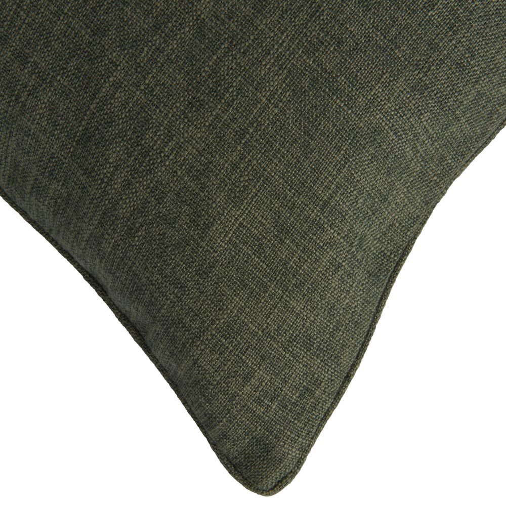 Wilko Olive Green Faux Linen Cushion 43 x 43cm Image 2
