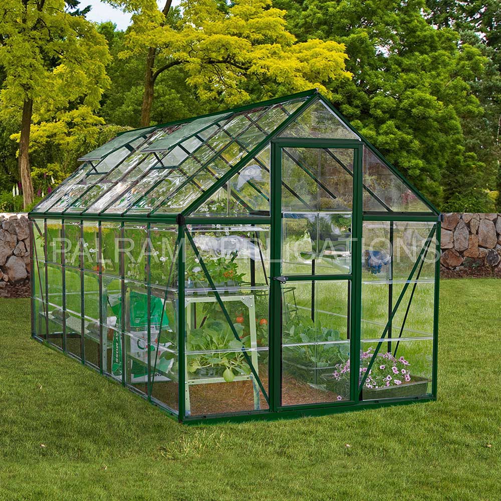 Palram Canopia Harmony Green Polycarbonate 6 x 14ft Greenhouse Image 2