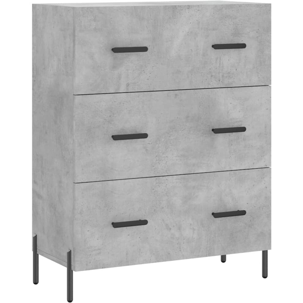 vidaXL 2 Door 3 Drawer Concrete Grey Highboard Image 7