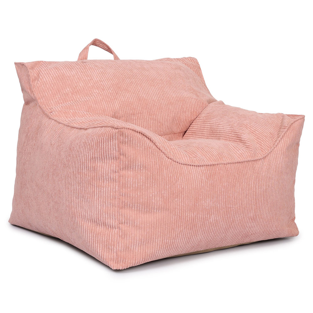 Kaikoo Pink Cord Bean Bag Chair Image 2