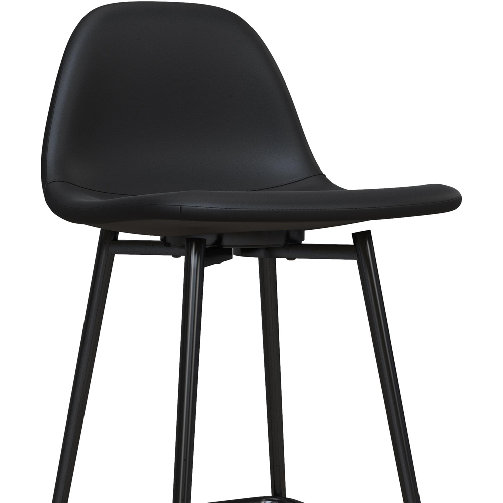 Dorel Calvin Black Upholstered Counter Stool Image 5
