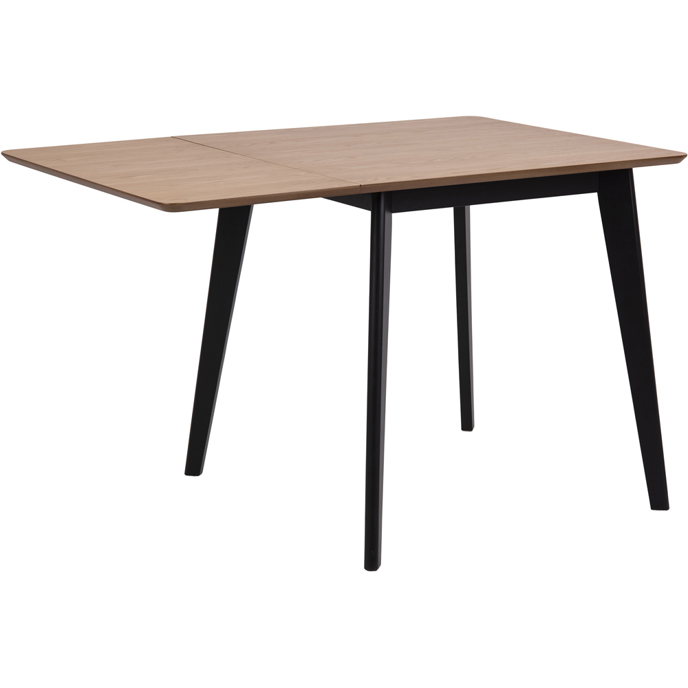 Florence Roxby 80 to 120cm Extending Dining Table Oak and Black Image 5