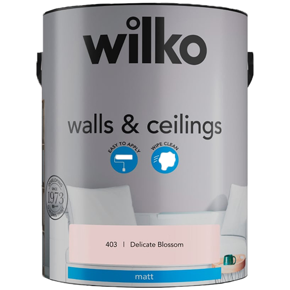 Wilko Walls & Ceilings Delicate Blossom Emulsion Matt Paint 5L Image 2