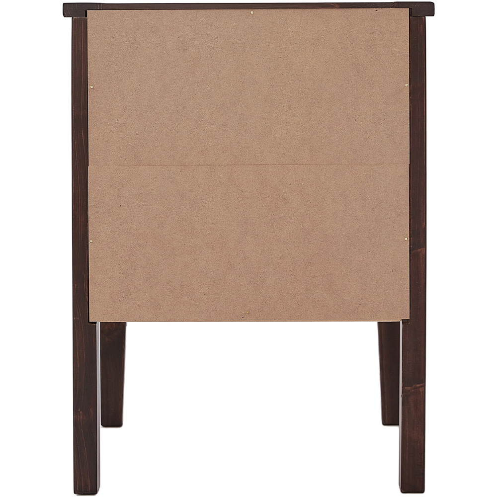 Carbini 2 Drawer Brown Bedside Table Image 4