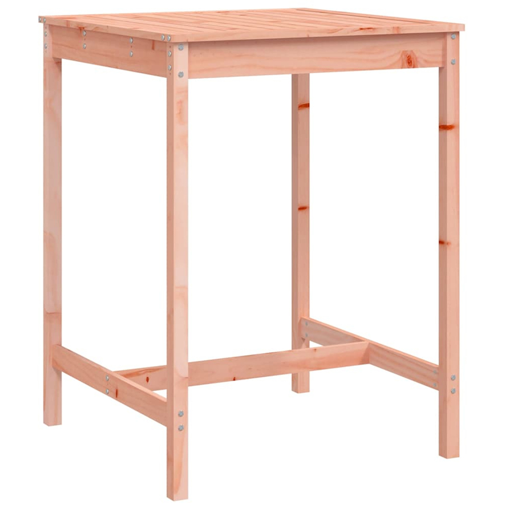 vidaXL 2 Seater Solid Douglas Wood Slatted Garden Dining Table Natural Image 2
