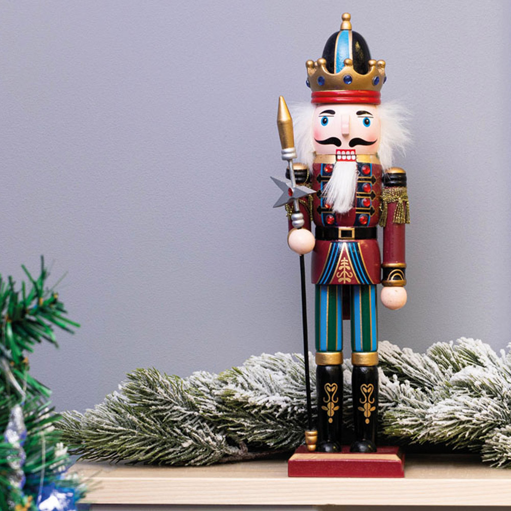St Helens Multicolour Christmas Nutcracker with Staff Image 3