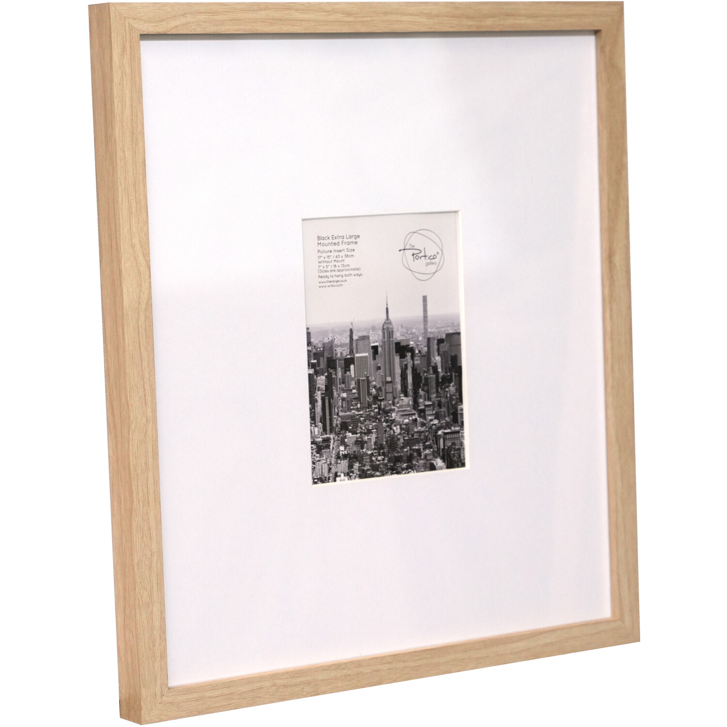 Wood Effect Wall Mounted Photo Frame Natural 7 x 5 inch Image 2
