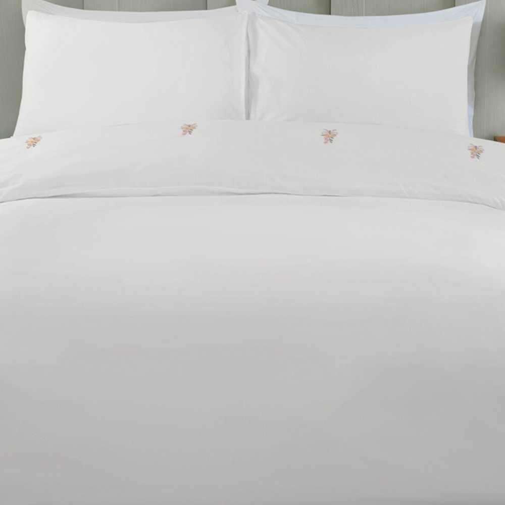Yasmin Embroidered Duvet Set White Superking Image 6