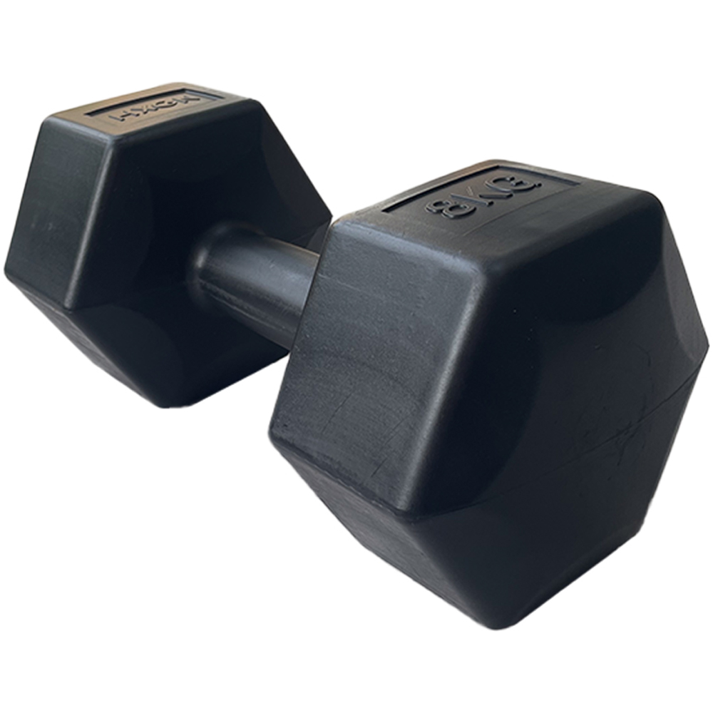 HXGN Black Hex Dumbbell 8kg 2 Pack Image 2
