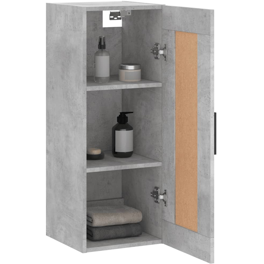 vidaXL Single Door Concrete Grey Wall Mounted Cabinet Image 5
