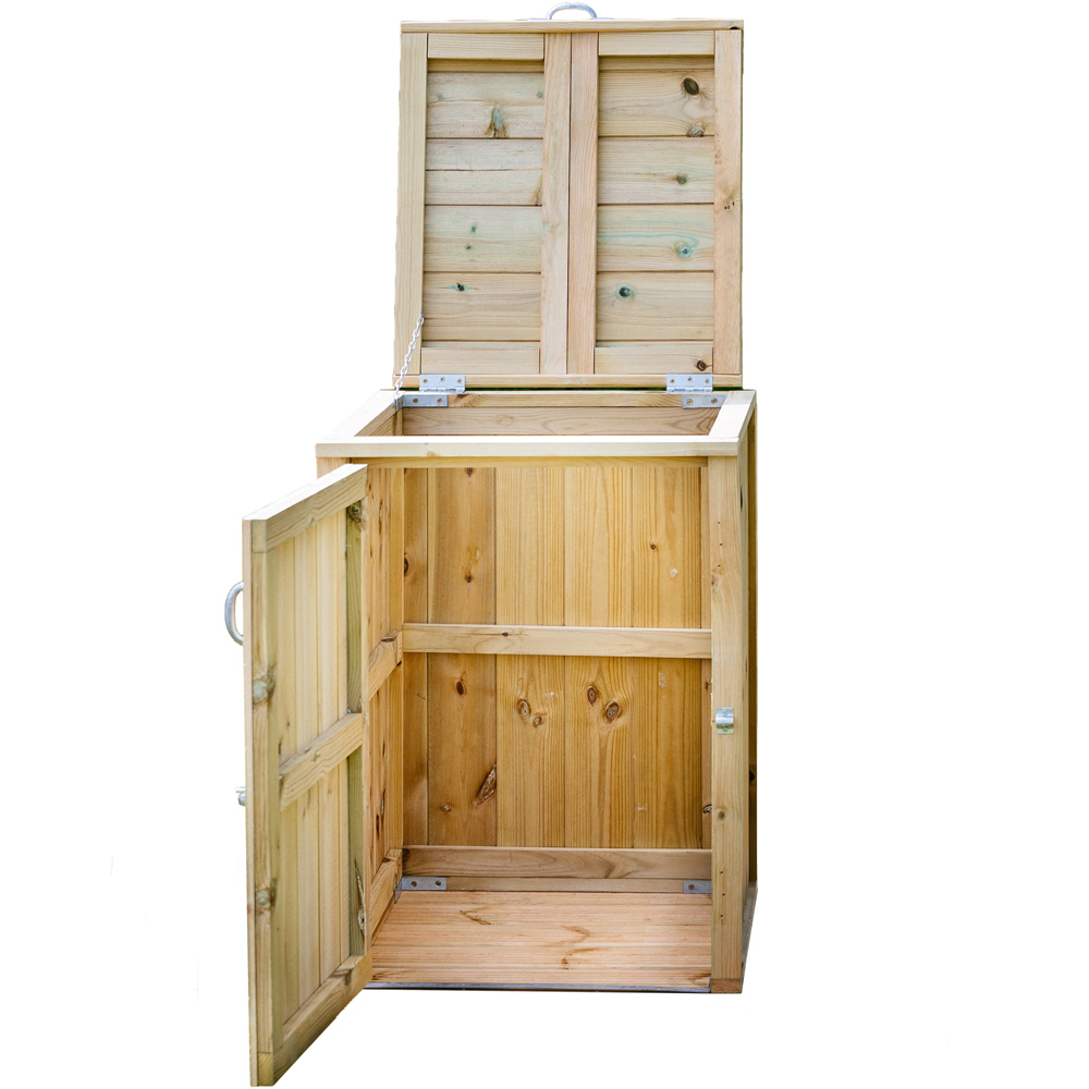 The Garden Village Dutton 2 x 2ft Single Dustbin Storage Shed Image 5