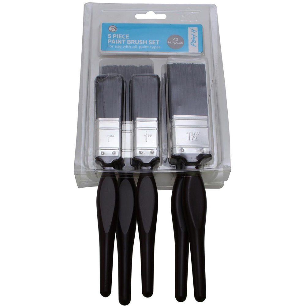 Prepare It 5 Pack All Purpose Paint Brush Set Image