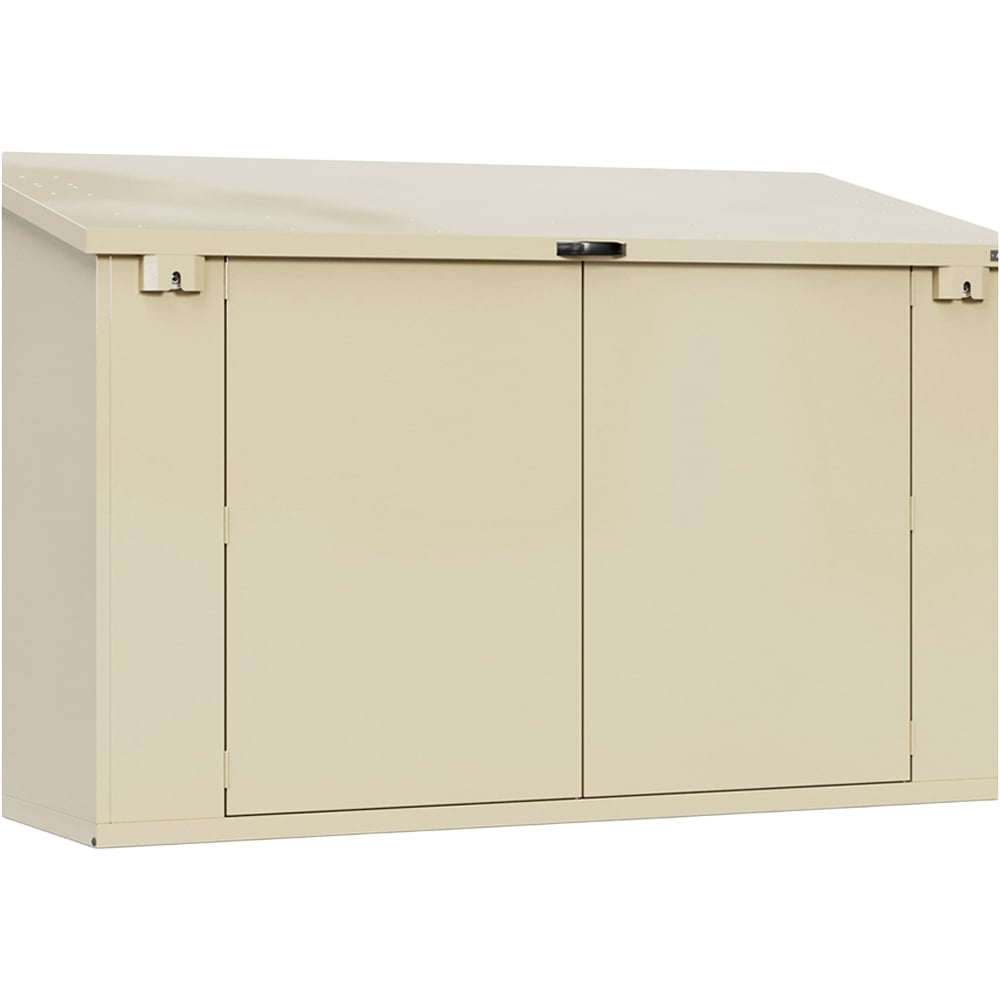 Asgard Access 7 x 4ft Double Door Cream Bike Storage Shed Image 3