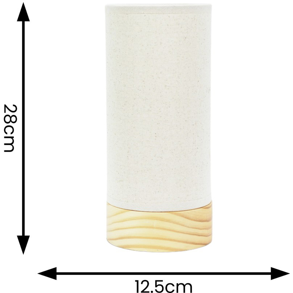 ValueLights Set of 2 Elsa Natural Bamboo Shade LED Wooden Table Lamp Image 4