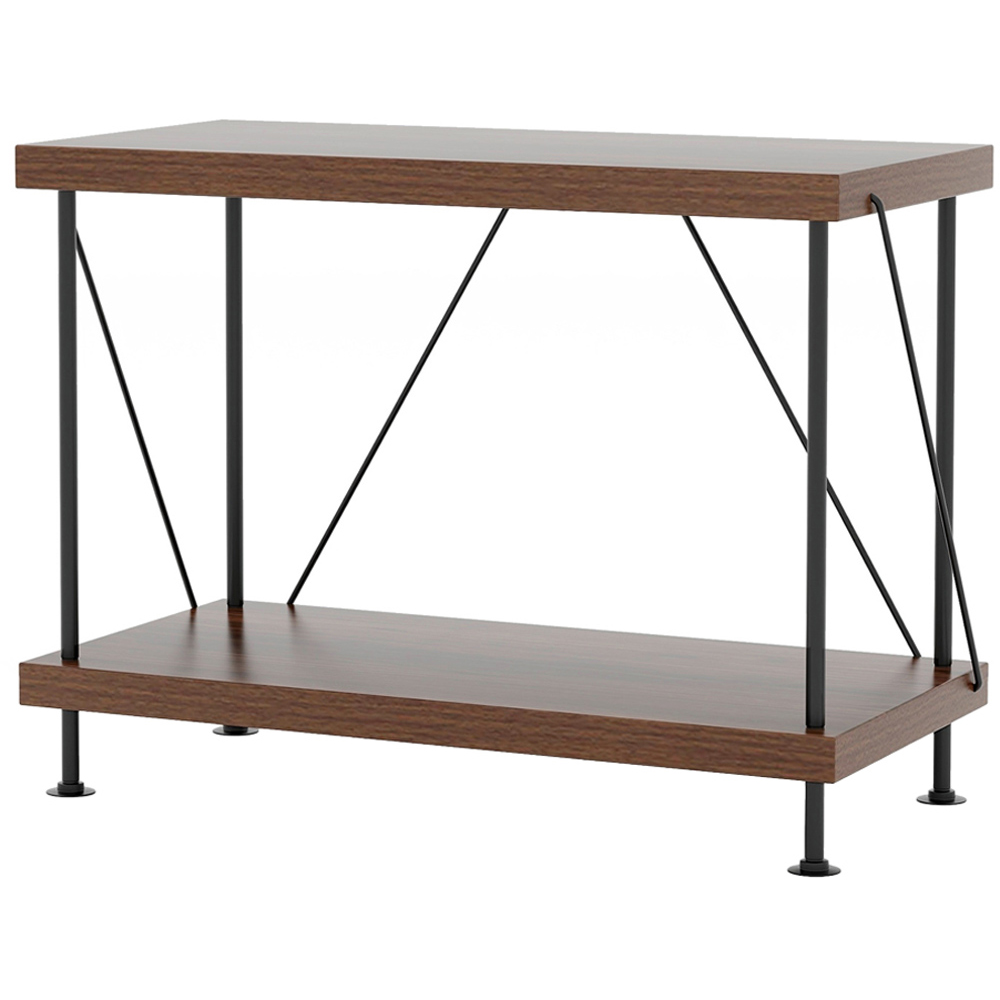 Costway 2 Shelf Brown Multipurpose Display Rack Image 2