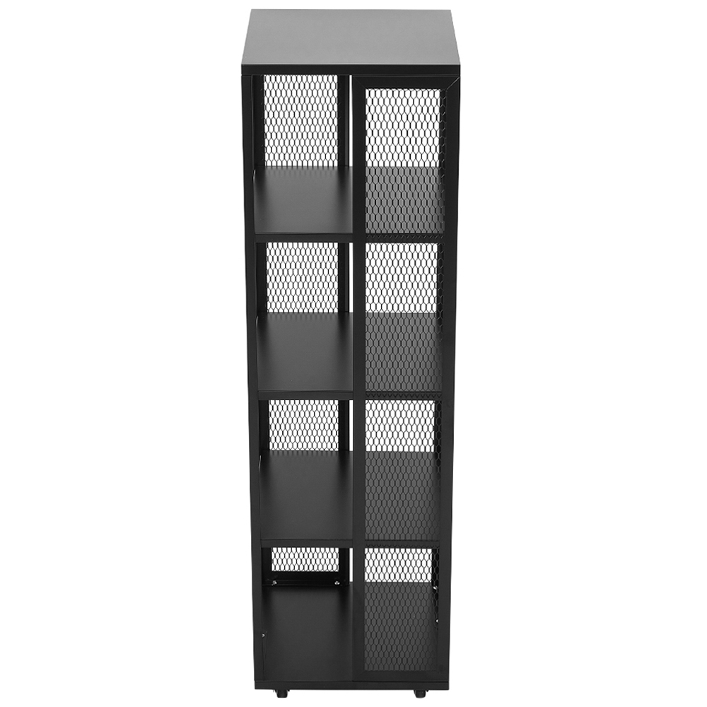 H&O Direct 4 Shelf Metal Storage Rack with Braked Wheels Image 3