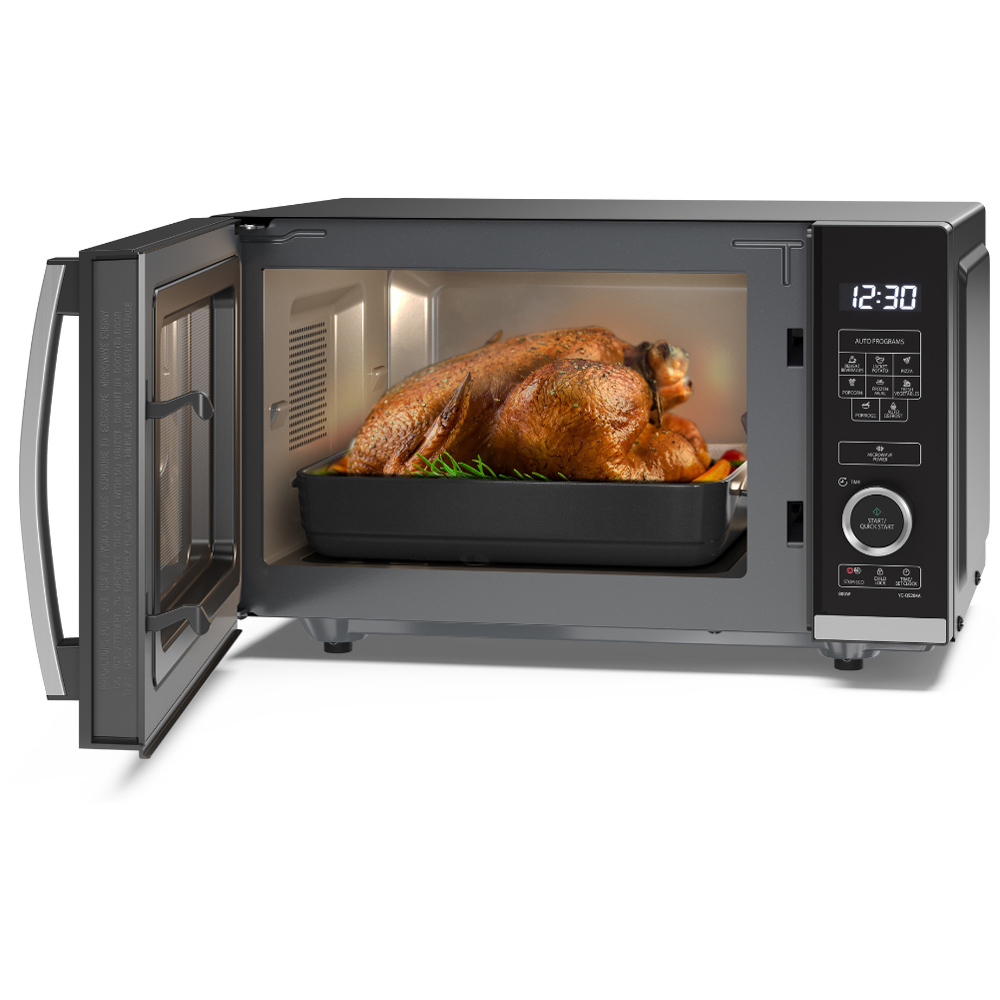 Sharp YC-QS204AU-B 20L Solo Jog Dial Flatbed Microwave 800W Image 5